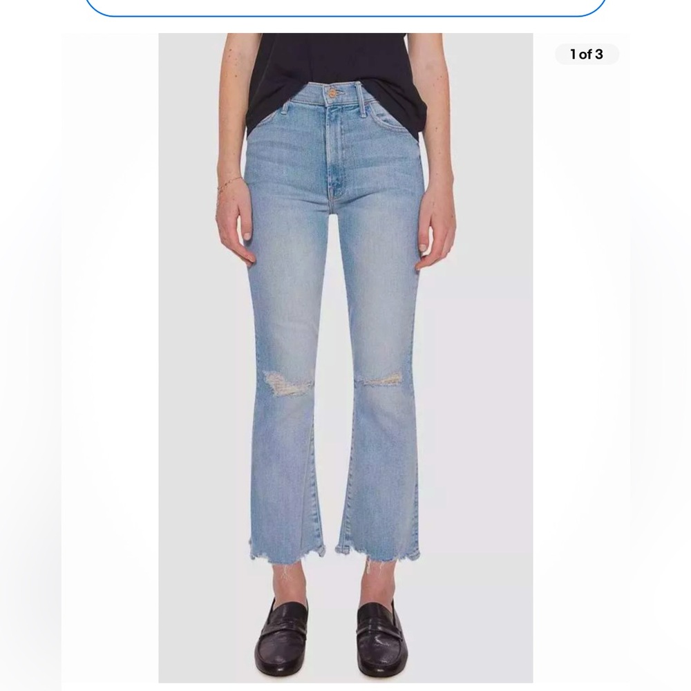 ✨SALE✨ NEW MOTHER jeans The Hustler sz25 High Waist Chewed Ankle pricefirm!